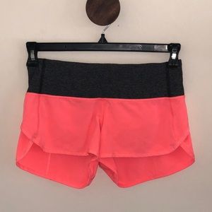Lululemon Coral Workout Shorts